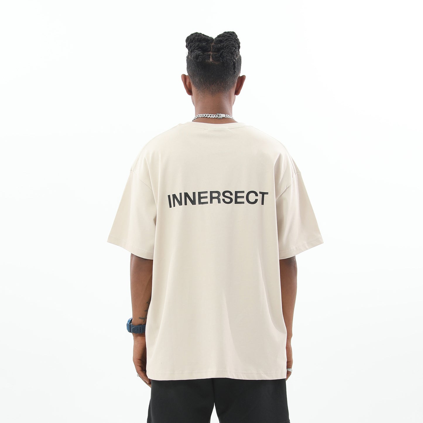 Beige Printed Logo T-Shirt