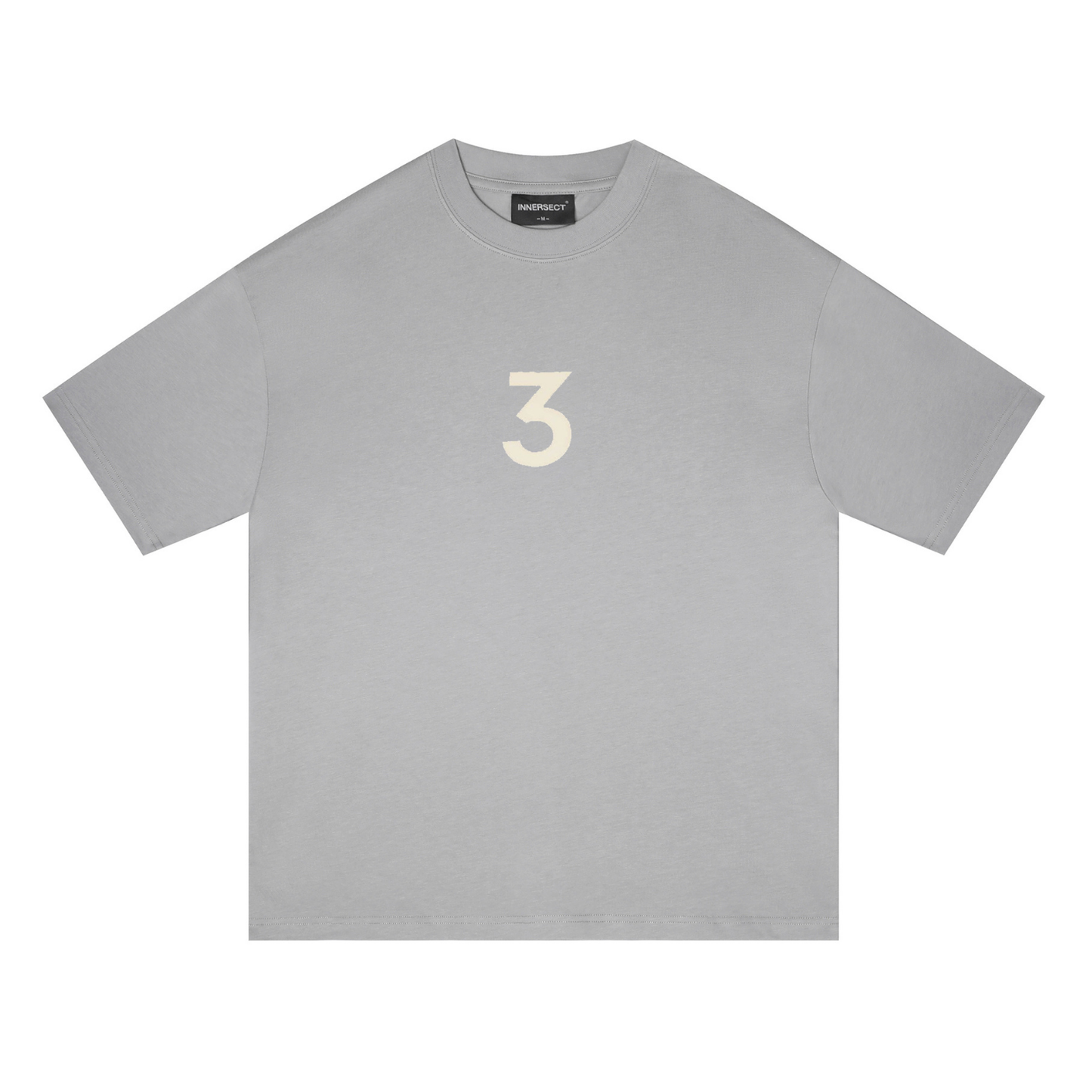 Gray "3" Logo T-Shirt