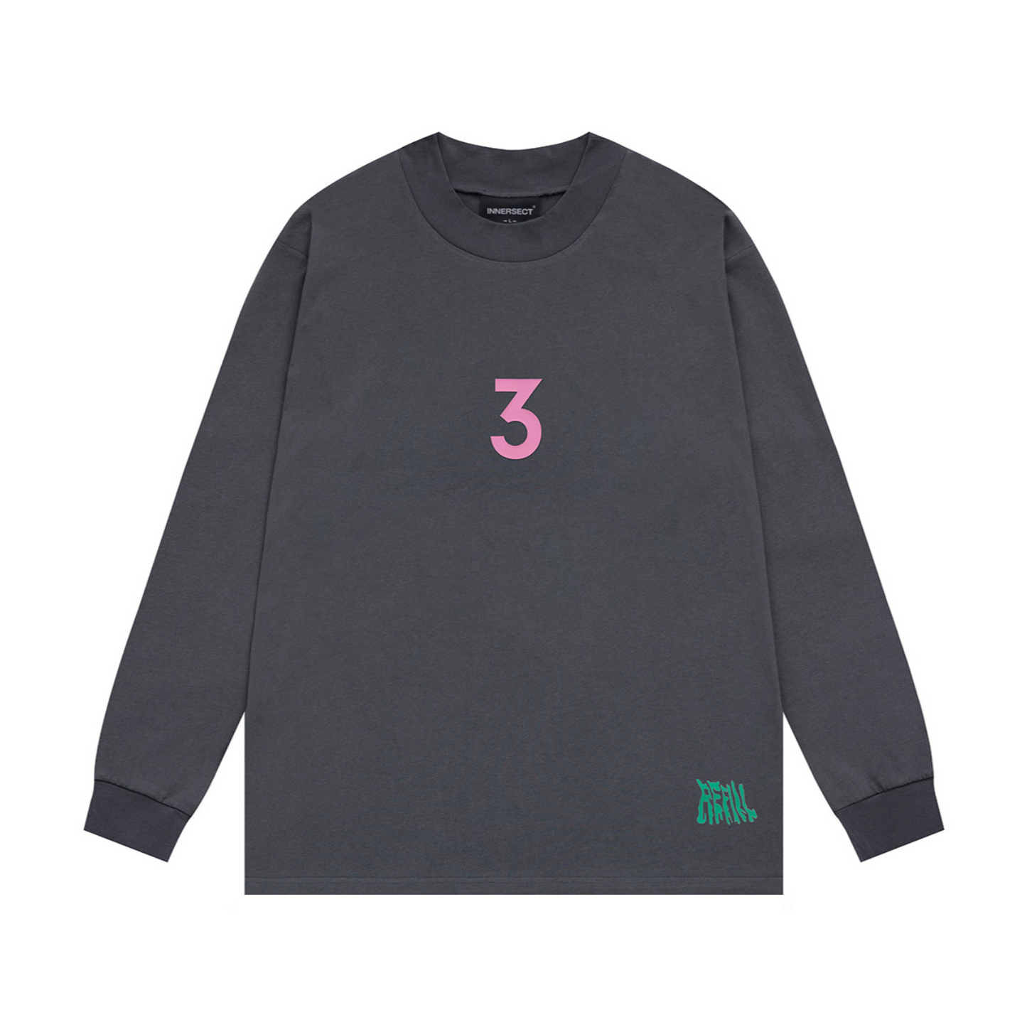 Charcoal Triple Dot Long Sleeve T-Shirt
