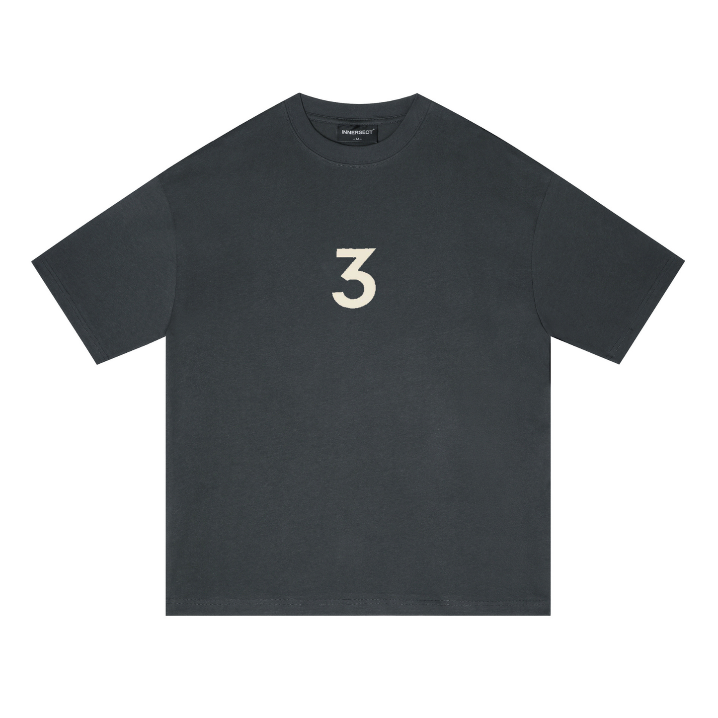 Charcoal "3" Logo T-Shirt