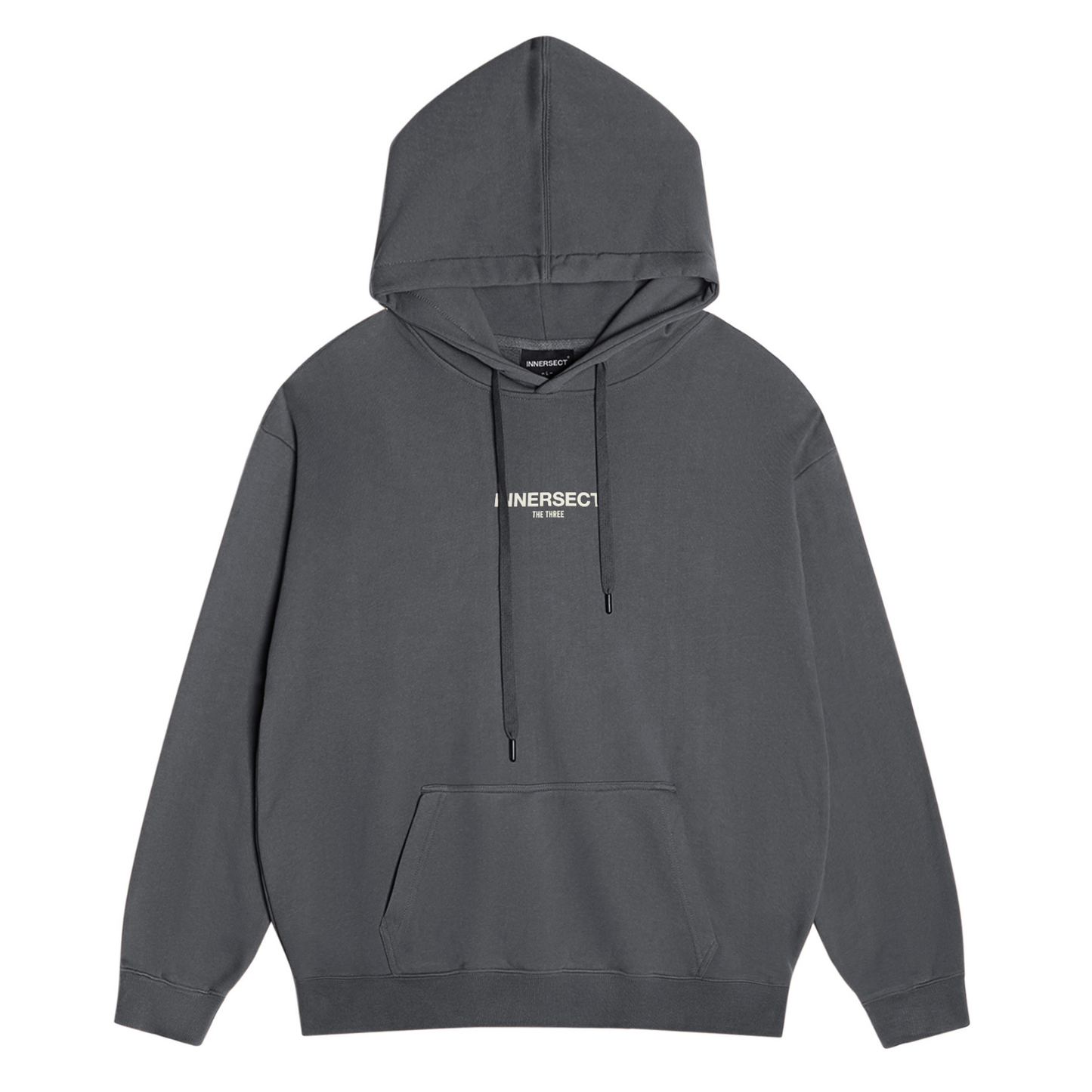 Charcoal Printed Logo Hoodie