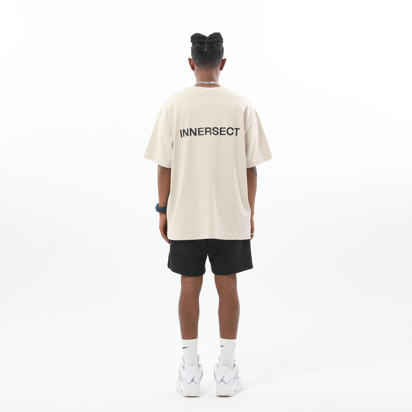 Beige Printed Logo T-Shirt