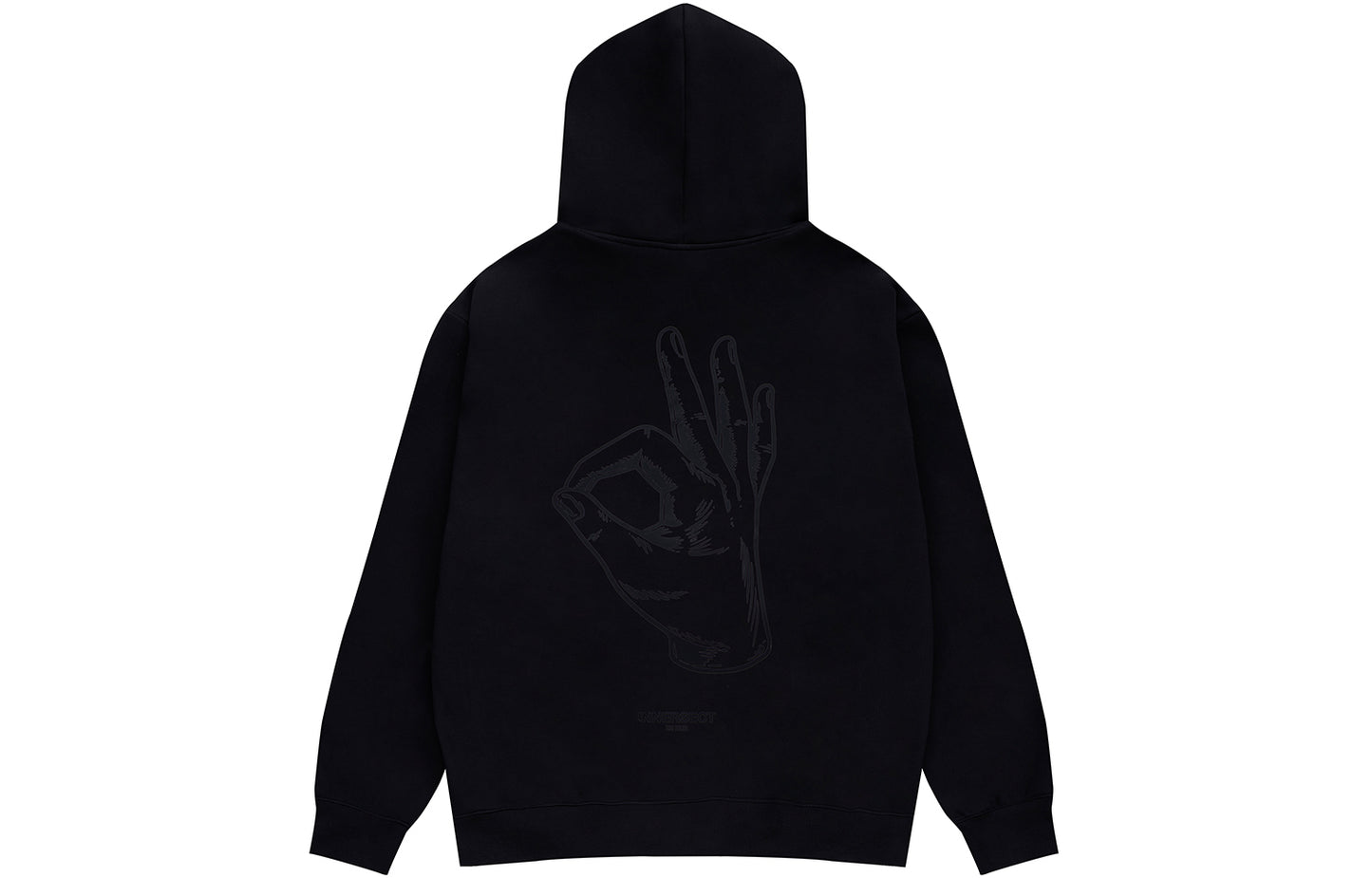 Black "3" Logo Hoodie