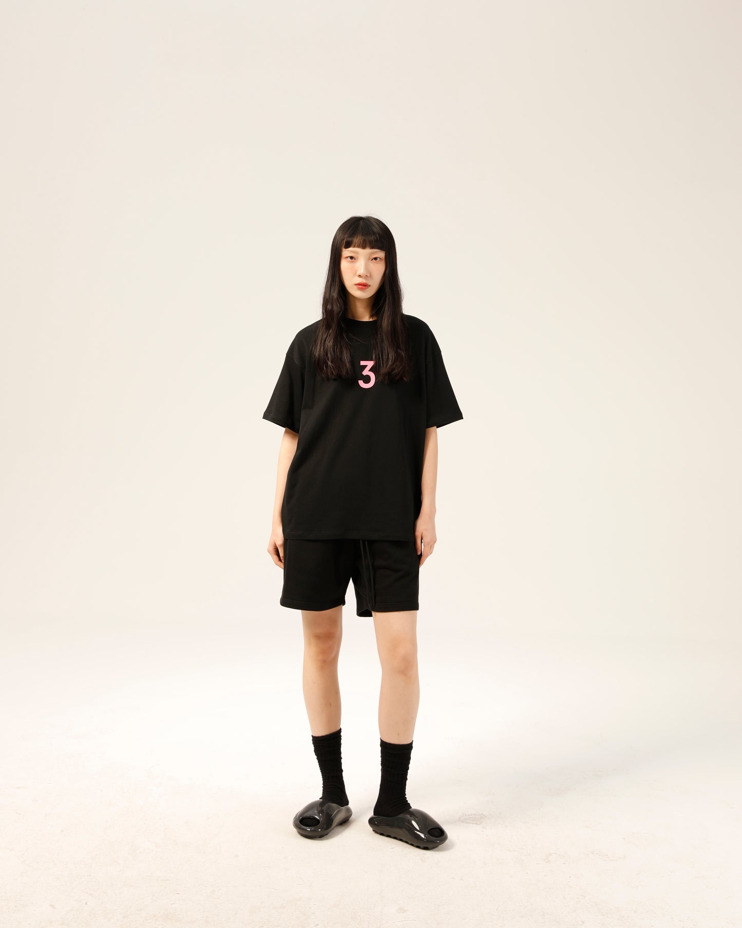 Black "3" Logo T-Shirt