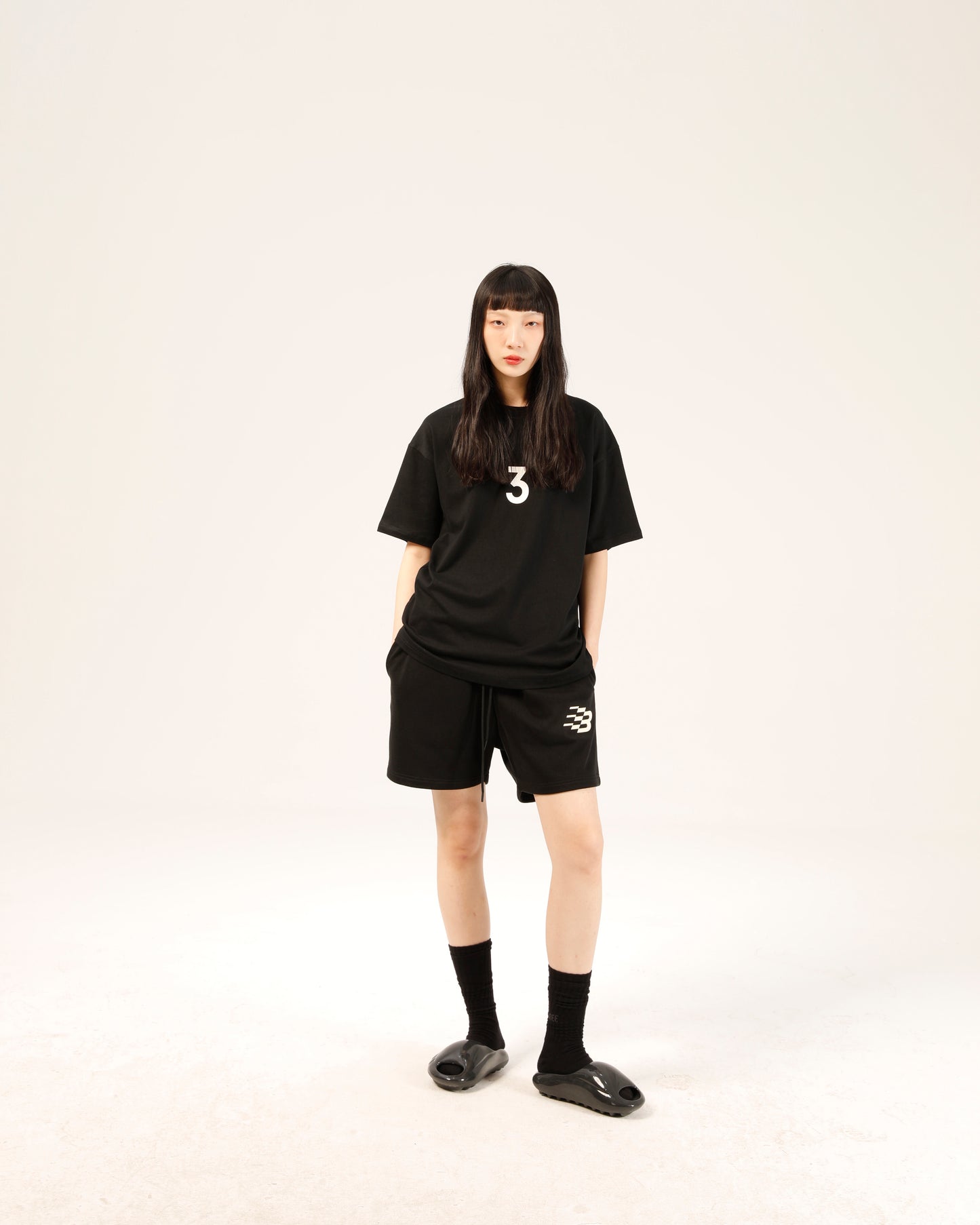 Black "3" Logo T-Shirt