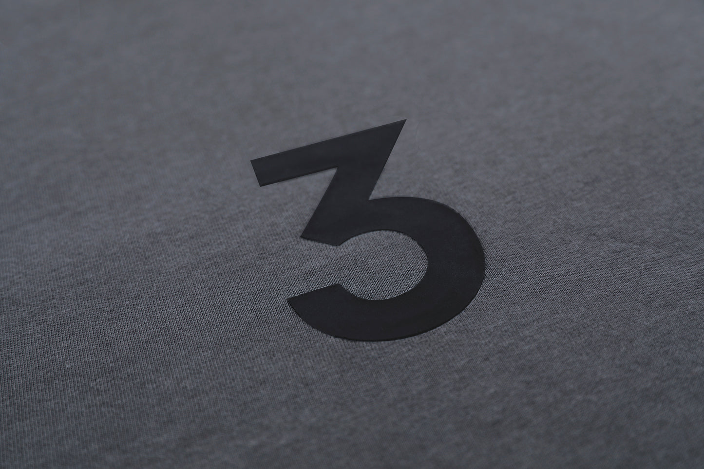 Charcoal "3" Logo T-Shirt