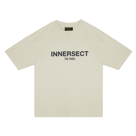 Beige Printed Logo T-Shirt