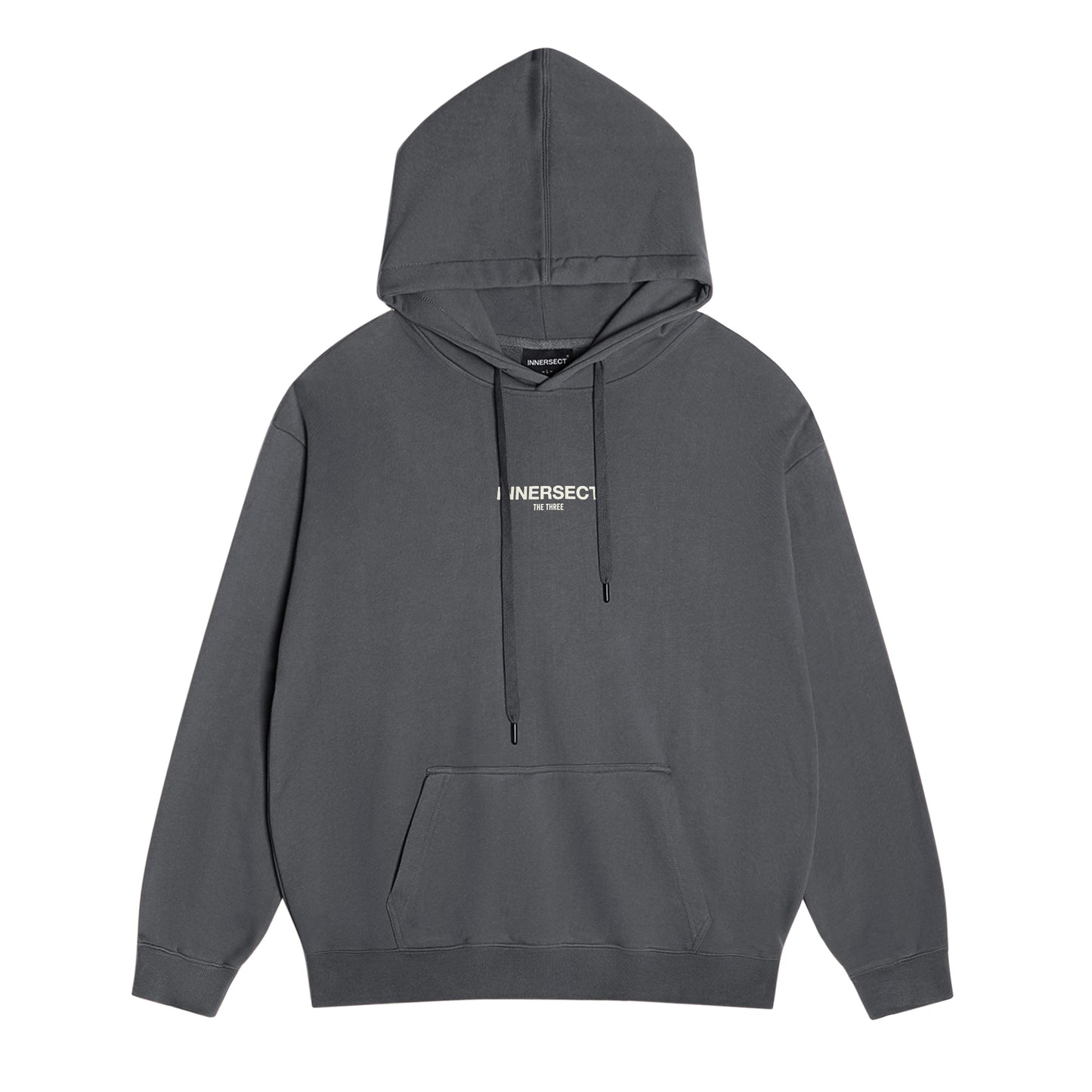 Charcoal Printed Logo Hoodie