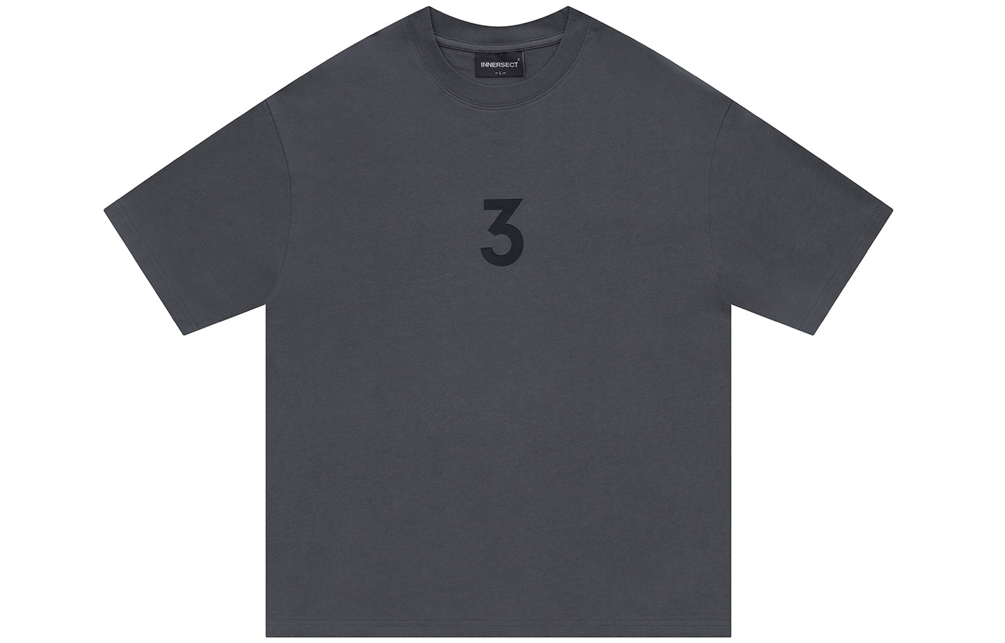 Charcoal "3" Logo T-Shirt