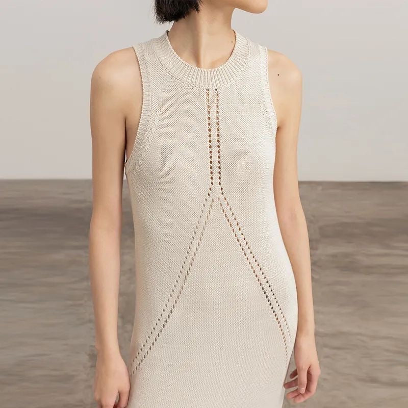 Beige Knitted Dress