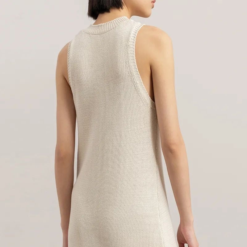 Beige Knitted Dress