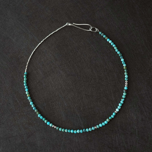 Silver Necklace with Turquoise