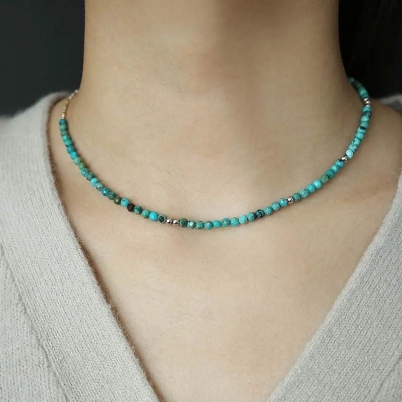 Silver Necklace with Turquoise