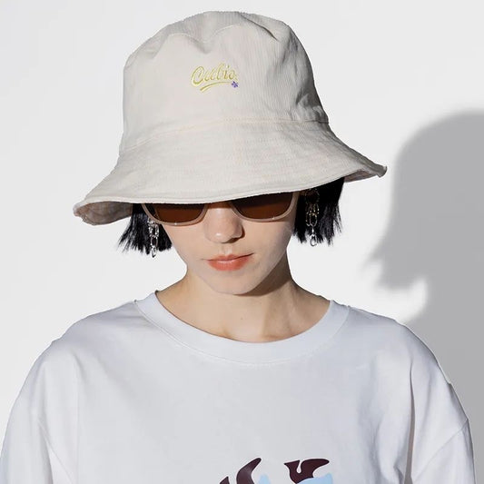 Beige Check Bucket Hat