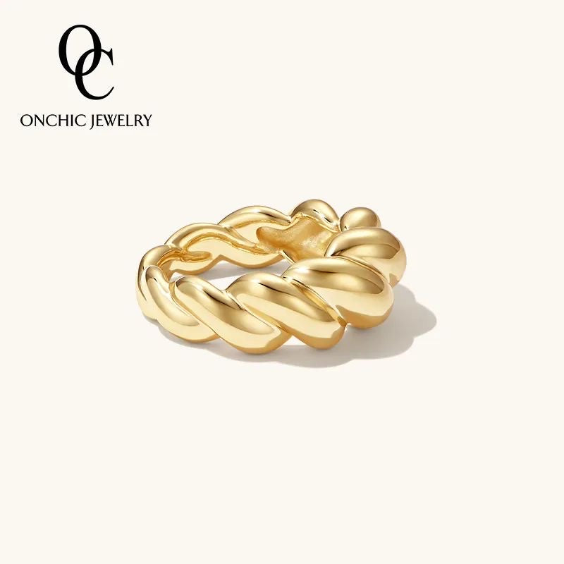 Gold Croissant Ring