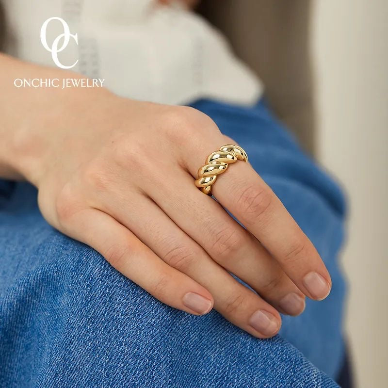 Gold Croissant Ring