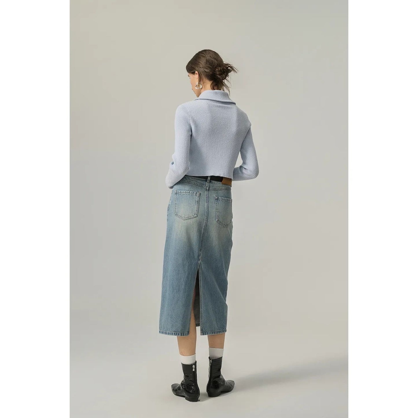 High Waist Denim Skirt