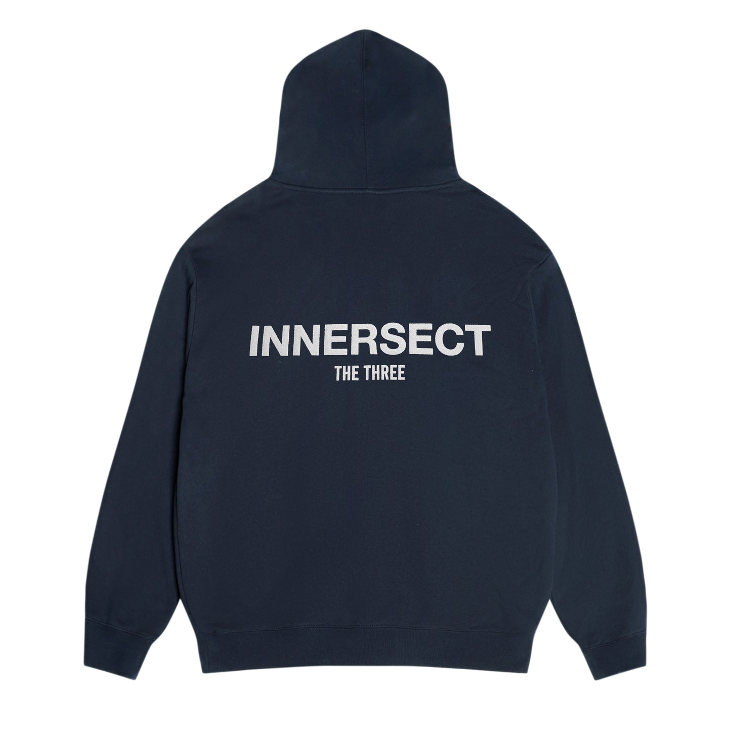 Navy Printed Logo Hoodie