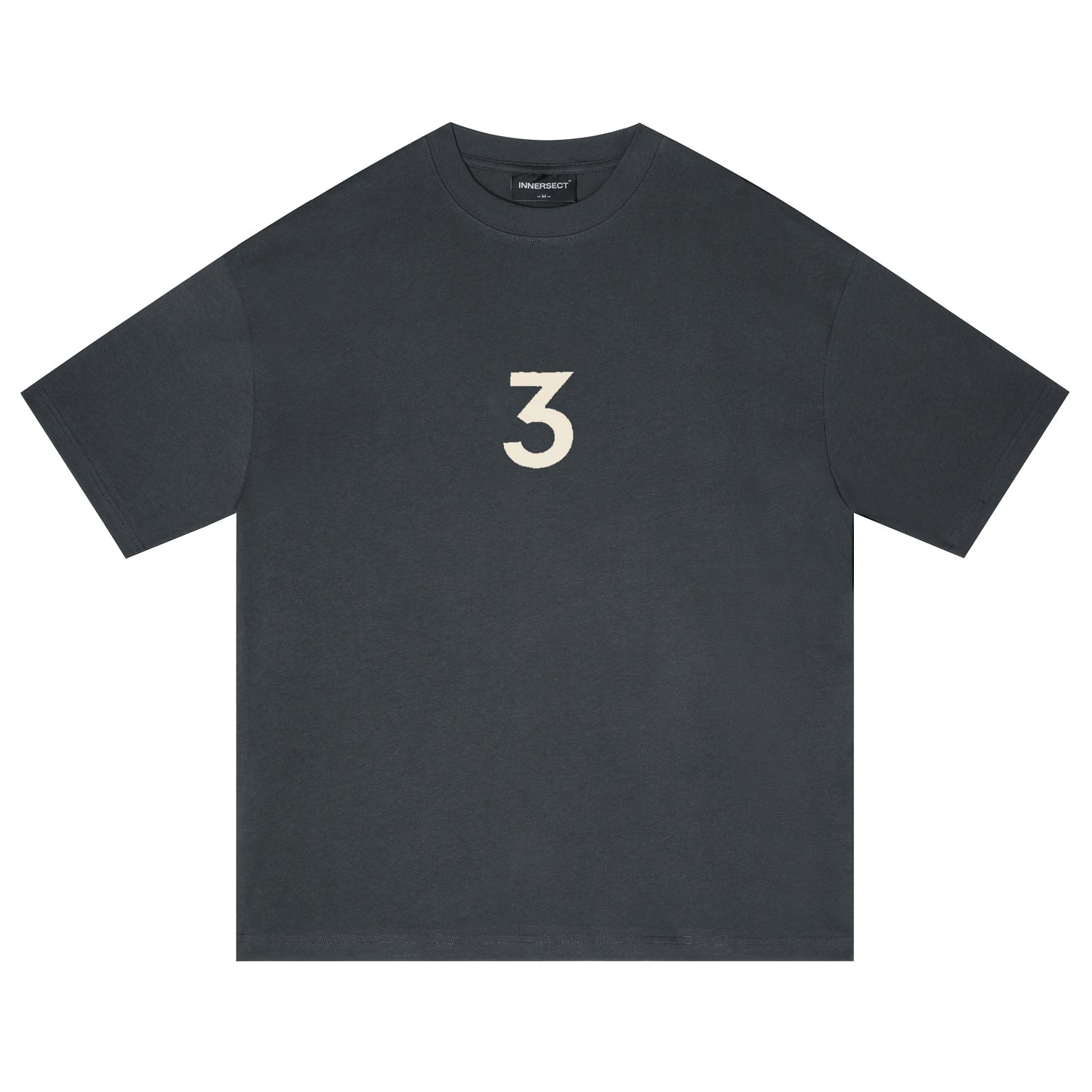 Charcoal "3" Logo T-Shirt