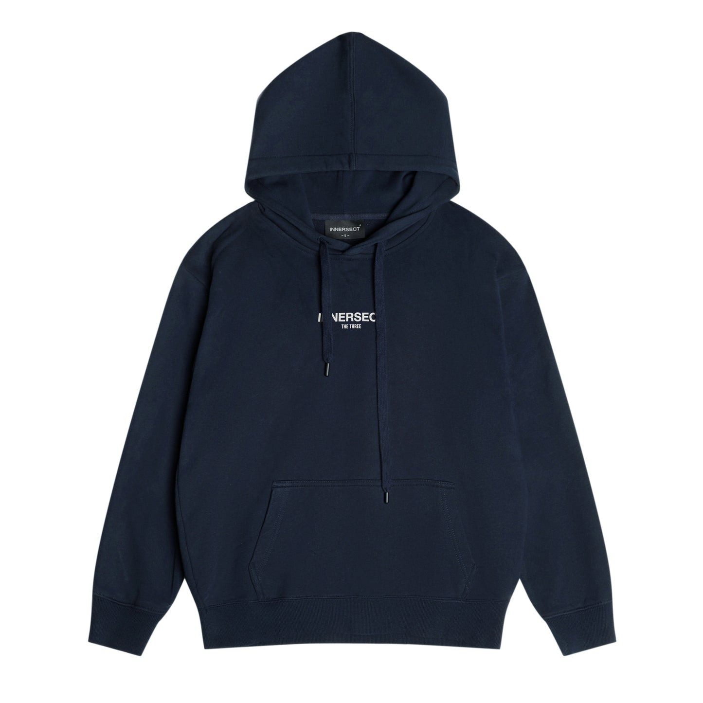 Navy Printed Logo Hoodie