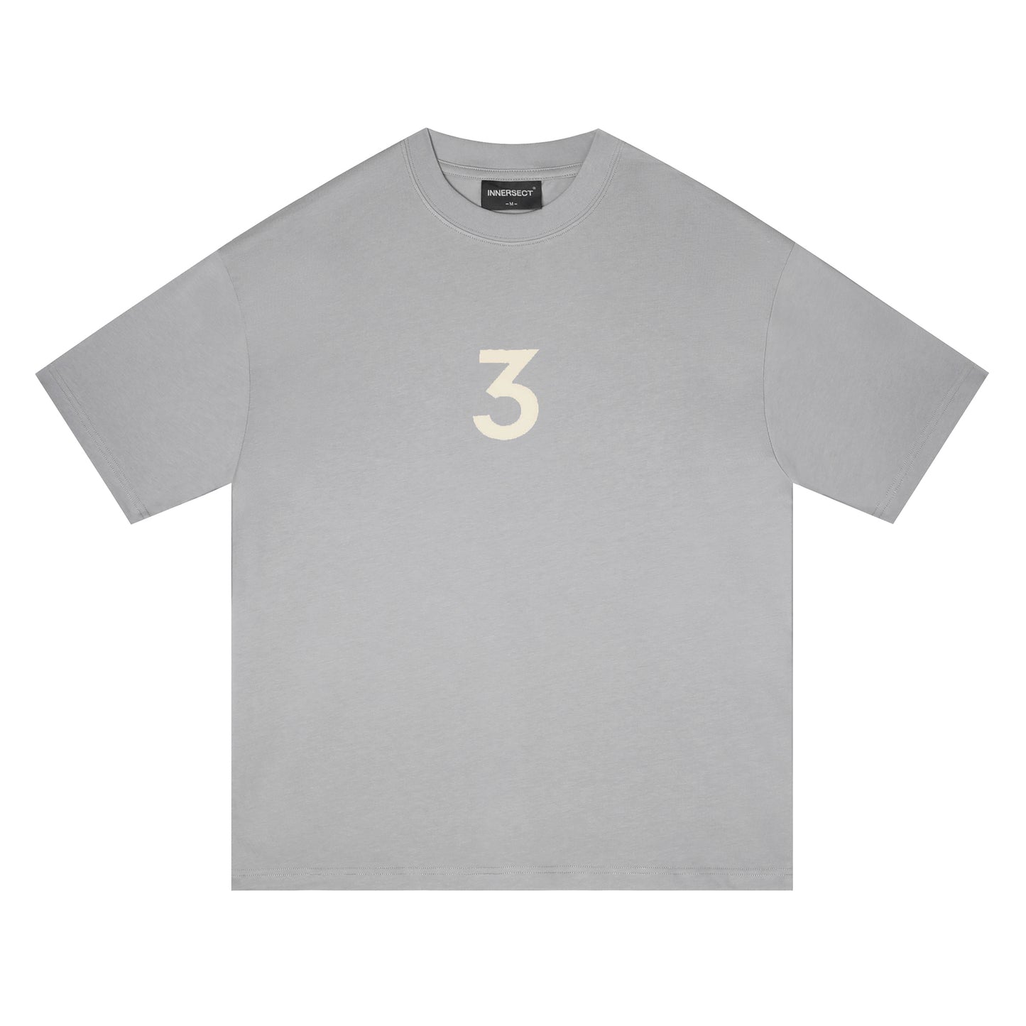 Gray "3" Logo T-Shirt